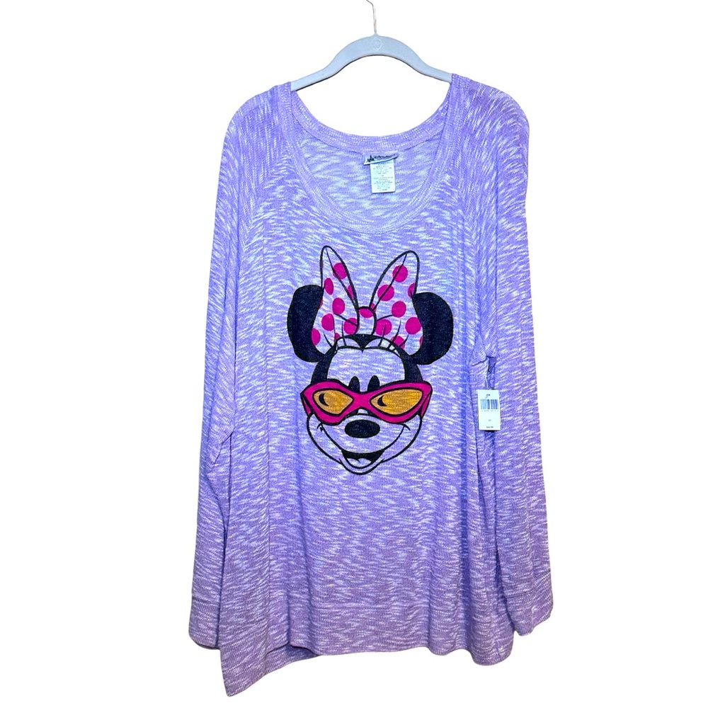 Disney Parks Woven Long Sleeve Minnie Sweater